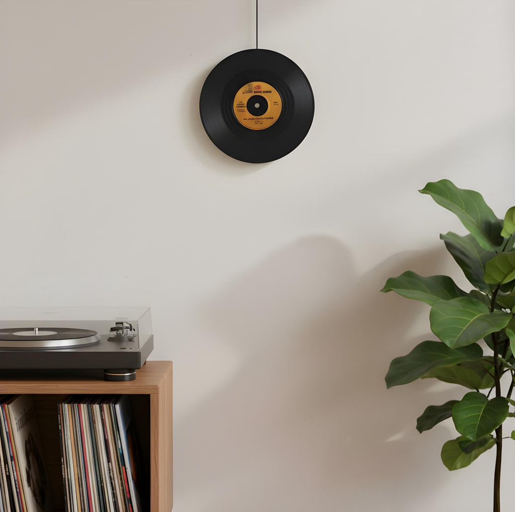 Vinyl Record Coasters Set, Retro Music Decor