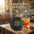 Vinyl Record Coasters Set, Retro Music Decor, DJ Gift