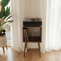 Vinyl storage unit, custom LP stand, retro Turntable cabinet