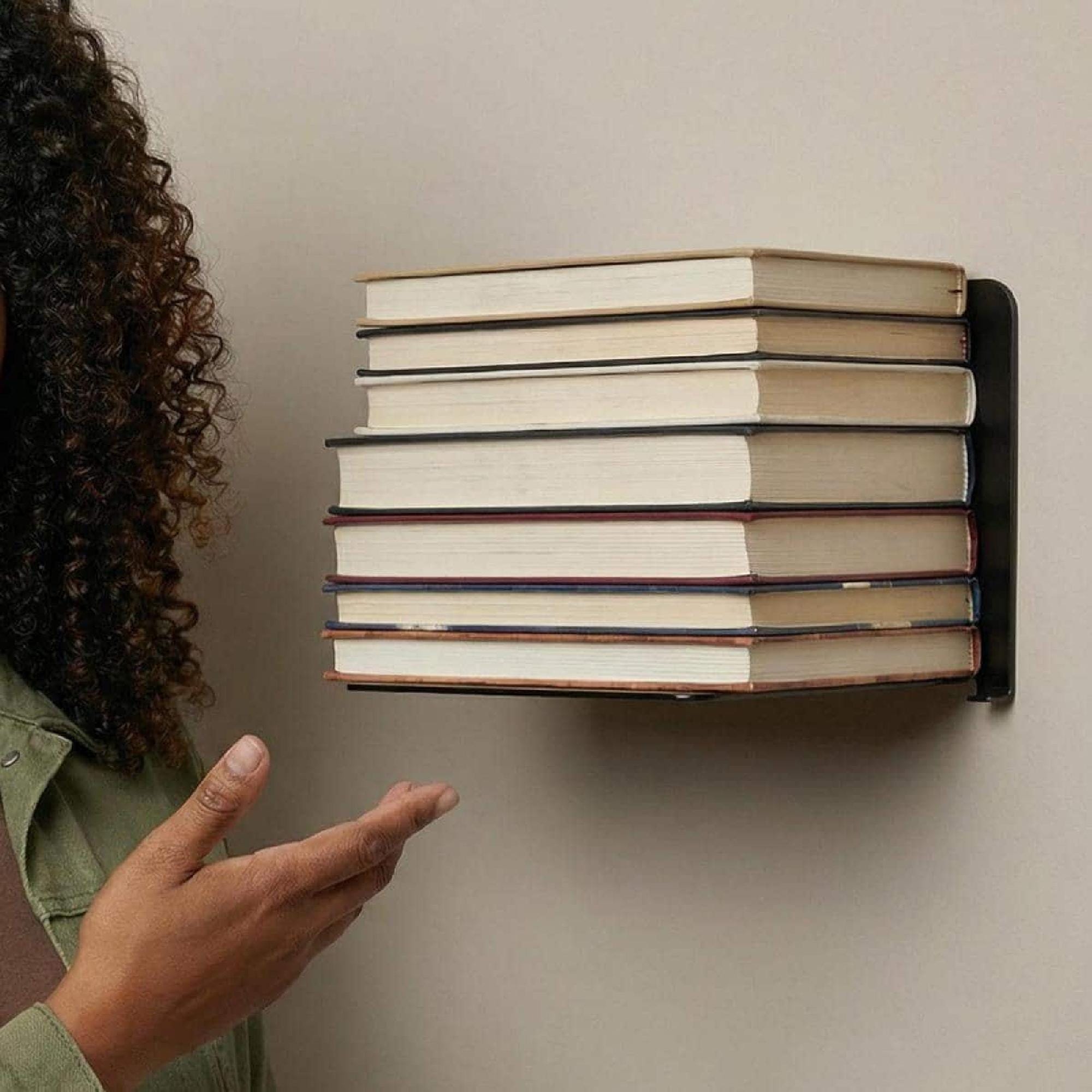 Minimalist Invisible Bookshelf | Modern Metal Wall Shelf