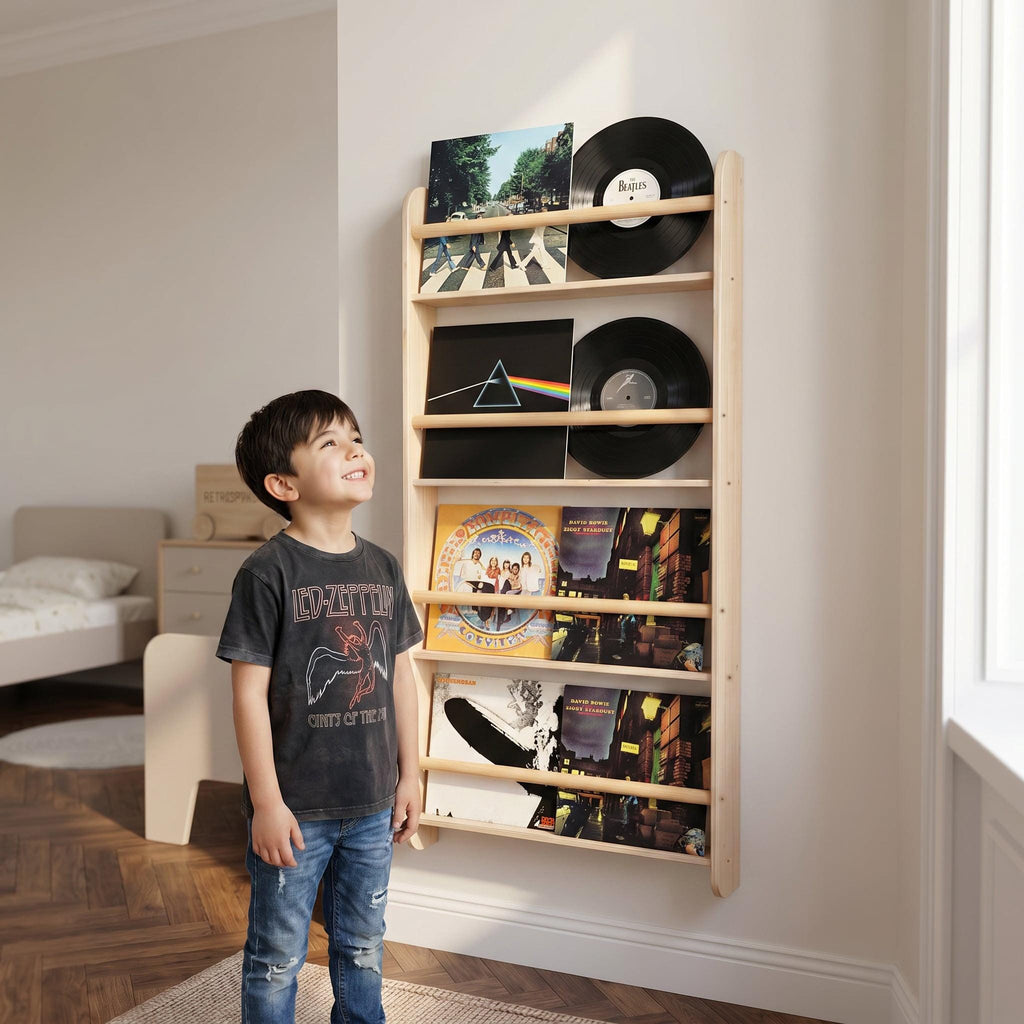 Montessori Bookcase for Kids, Bücherregal Kinder Holz, Nursery Bookshelf, Baby Book Display, Toy Storage Shelf, Kinderzimmer Möbel.