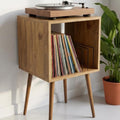 Simple Record Stand, Mid Century Wood, Slim Vinyl Shelf Unit